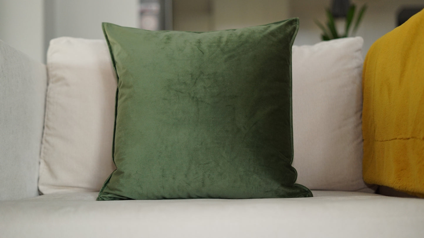 GreenGreen Solid Throw Pillow Cover