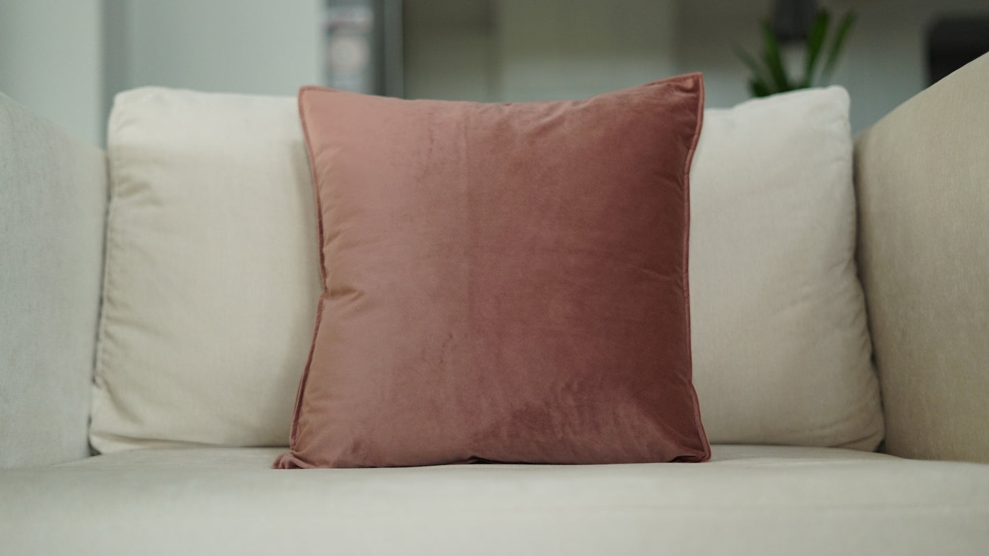 Pink Dusk Solid Throw Pillow Cover