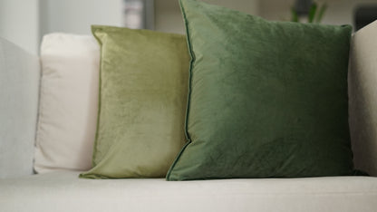 GreenGreen Solid Throw Pillow Cover